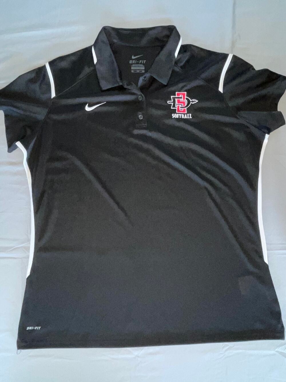 Niki Dry Fit Polo Shirt. SDSU Aztec Softball. Black, Women's Size 2XL. MINT!